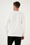% 100 Pamuk Bisiklet Yaka Regular Fit Erkek Sweat 5905406 EKRU