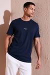% 100 Pamuk Bisiklet Yaka Regular Fit Erkek T Shirt 5902757 İNDİGO
