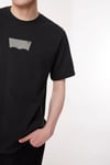 % 100 Pamuk Bisiklet Yaka Relaxed Fit Erkek T Shirt A2082-0147 SİYAH