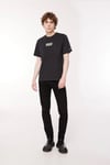% 100 Pamuk Bisiklet Yaka Relaxed Fit Erkek T Shirt A2082-0147 SİYAH