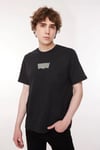 % 100 Pamuk Bisiklet Yaka Relaxed Fit Erkek T Shirt A2082-0147 SİYAH