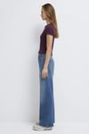 % 100 Pamuk Crop Fit Bisiklet Yaka Kadın T Shirt 1600814-70434 BORDO