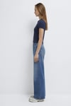 % 100 Pamuk Crop Fit Bisiklet Yaka Kadın T Shirt 1600814-85315 KOYU LACIVERT