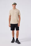 % 100 Pamuk Dokulu Düğmeli Erkek Polo Yaka T Shirt 6SM5010-BG BEJ