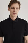 % 100 Pamuk Düğmeli Erkek Polo Yaka T Shirt 0612521-900 SİYAH