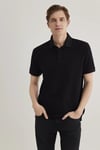 % 100 Pamuk Düğmeli Erkek Polo Yaka T Shirt 0612521-900 SİYAH