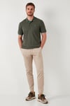 % 100 Pamuk Düğmeli Regular Fit Erkek Polo Yaka T Shirt 5902118 Haki-Mint