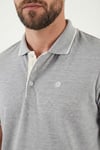 % 100 Pamuk Düğmeli Regular Fit Erkek Polo Yaka T Shirt 5902118 GRİ MELANJ