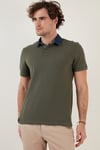 % 100 Pamuk Düğmeli Regular Fit Erkek Polo Yaka T Shirt 5902134 HAKİ