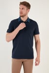 % 100 Pamuk Düğmeli Regular Fit Erkek Polo Yaka T Shirt 5902134 İNDİGO