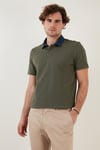 % 100 Pamuk Düğmeli Regular Fit Erkek Polo Yaka T Shirt 5902134 HAKİ