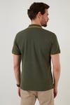 % 100 Pamuk Düğmeli Regular Fit Erkek Polo Yaka T Shirt 5902118 HAKİ-SARI