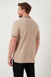 % 100 Pamuk Düğmeli Regular Fit Erkek Polo Yaka T Shirt 5902118 VİZON