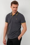 % 100 Pamuk Düğmeli Regular Fit Erkek Polo Yaka T Shirt 5902118 ANTRASİT