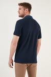 % 100 Pamuk Düğmeli Regular Fit Erkek Polo Yaka T Shirt 5902134 İNDİGO