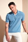 % 100 Pamuk Düğmeli Regular Fit Erkek Polo Yaka T Shirt 5902118 MAVİ