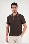 % 100 Pamuk Düğmeli Regular Fit Erkek Polo Yaka T Shirt 5902118 KAHVE
