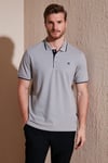 % 100 Pamuk Düğmeli Regular Fit Erkek Polo Yaka T Shirt 5902118 TAŞ