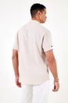% 100 Pamuk Keten Görünümlü Slim Fit Kısa Kollu Erkek Gömlek CF21S111766 TAŞ