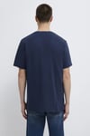 % 100 Pamuk Logolu Bisiklet Yaka Erkek T Shirt 0611714-70497 LACİVERT
