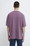 % 100 Pamuk Logolu Bisiklet Yaka Erkek T Shirt 0613093-70648 AÇIK MOR