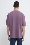 % 100 Pamuk Logolu Bisiklet Yaka Erkek T Shirt 0613093-70648 AÇIK MOR