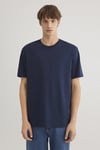 % 100 Pamuk Loose Fit Bisiklet Yaka Basic Erkek T Shirt 066249-70497 LACİVERT