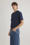 % 100 Pamuk Loose Fit Bisiklet Yaka Basic Erkek T Shirt 066249-70497 LACİVERT