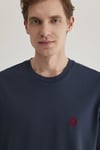 % 100 Pamuk Loose Fit Bisiklet Yaka Erkek T Shirt 067074-33207 LACİVERT
