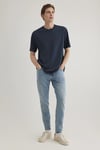 % 100 Pamuk Loose Fit Bisiklet Yaka Erkek T Shirt 067074-33207 LACİVERT
