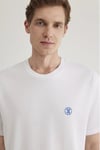 % 100 Pamuk Loose Fit Bisiklet Yaka Erkek T Shirt 067074-620 BEYAZ