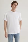 % 100 Pamuk Loose Fit Bisiklet Yaka Erkek T Shirt 067074-620 BEYAZ