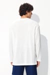 % 100 Pamuk Loose Fit İnce Triko Erkek Sweat 0612326-80194 BEJ