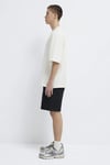 % 100 Pamuk Oversize Bisiklet Yaka Basic Erkek T Shirt 0613188-71610 KREM