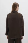 % 100 Pamuk Oversize Cep Detaylı Kadın Gömlek 1211181-88067 KAHVE