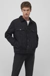 % 100 Pamuk Oversize Fit Yapay Yumuşak Tüylü Klasik Yaka Erkek Kot Ceket 0111214-89117 ANTRASİT