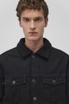 % 100 Pamuk Oversize Fit Yapay Yumuşak Tüylü Klasik Yaka Erkek Kot Ceket 0111214-89117 ANTRASİT