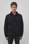 % 100 Pamuk Oversize Fit Yapay Yumuşak Tüylü Klasik Yaka Erkek Kot Ceket 0111214-89117 ANTRASİT