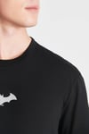 % 100 Pamuk Rahat Kesim Reflektör Detaylı Erkek T Shirt 066878-900 SİYAH