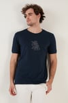 % 100 Pamuk Regular Fit Bisiklet Yaka Erkek T Shirt 5902617 İNDİGO