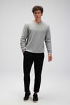 % 100 Pamuk Regular Fit Bisiklet Yaka Erkek Kazak EM615-GR GRİ MELANJ