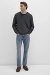% 100 Pamuk Regular Fit Bisiklet Yaka Erkek Kazak 0710197-80106 ANTRASİT