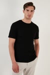 % 100 Pamuk Regular Fit Bisiklet Yaka Erkek T Shirt 5902407 SİYAH