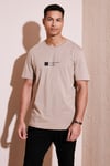 % 100 Pamuk Regular Fit Bisiklet Yaka Erkek T Shirt 5902622 VİZON