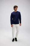 % 100 Pamuk Regular Fit Bisiklet Yaka Erkek Kazak EM615-NV LACİVERT