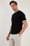 % 100 Pamuk Regular Fit Bisiklet Yaka Erkek T Shirt 5902407 SİYAH
