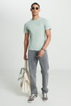 % 100 Pamuk Regular Fit Bisiklet Yaka Erkek T Shirt L60UFQ303 MİNT