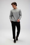 % 100 Pamuk Regular Fit Bisiklet Yaka Erkek Kazak EM615-GR GRİ MELANJ