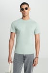 % 100 Pamuk Regular Fit Bisiklet Yaka Erkek T Shirt L60UFQ303 MİNT