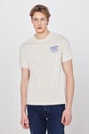 % 100 Pamuk Regular Fit Bisiklet Yaka Erkek T Shirt W2610018 614 BEJ